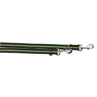 Guinzaglio Addestramento Educativo Fusion - L-XL = 2.00m/25mm - Nero / Verde - Trixie