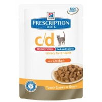 Hill's Prescription Diet C-D Urinary Stress Reduced Calorie Umido - 12 x Gr.85