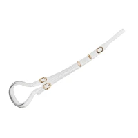 JM Sottocoda Portoghese in Pelle Bianca con Fibbie Dorate - Bianco/Oro