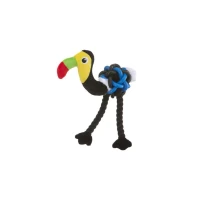 Leo Tucano in Peluche con Palla in PVC e Corda - LEOPET