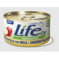 Lifepet Lifecat New Filetto Pollo e Mela 85 g - Umido per Gatti