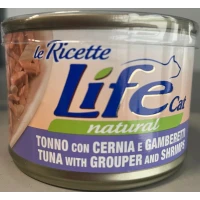 Lifepet Lifecat Ricette Tonno, Cernia e Gamberetti 150 g