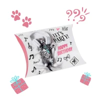 Mini Box Regalo Gatto Happy Birthday con Snack e Giochino