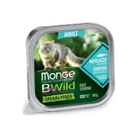 Monge Bwild Cat Merluzzo e Ortaggi 32 x 100 g
