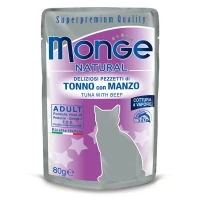 Monge Cat Buste Tonno e Manzo 24 x 80 g