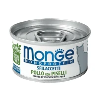 Monge Cat Mono Sfilaccetti Pollo e Piselli 80 g