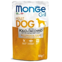 Monge Dog Grill Buste Pollo/Tacchino 24 x 100 g