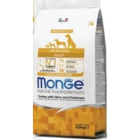 Monge Dog Tacchino, Riso e Patate 2,5 kg - Mangime secco per cani