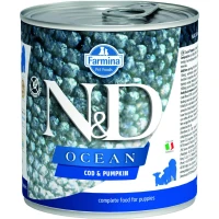 ND UM Dog Ocean Puppy Pumpkin Merluzzo 285g - Farmina