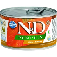 ND Umido Dog Pumpkin Mini Quaglia 140g - Farmina