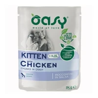 Oasy Cat Bocconi Kitten Pollo Buste 12 x 85g