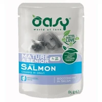Oasy Cat Bocconi Mature Salmone Buste 12 x gr 85