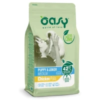 Oasy Lifestage Puppy & Junior Medium al Pollo - 12 kg