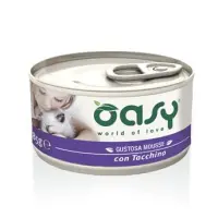 Oasy Wet Cat CAPRICE - Gustosa Mousse gatti adulti con Tacchino - 85 gr