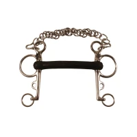 Pelham Inox intero con Gomma Flex - Umbria Equitazione