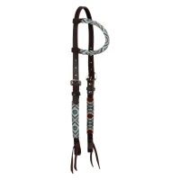 Pool's Briglia Western Monorecchio con Perline Effetto Diamante - Unica Testa di Moro