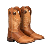 Pool's Stivaletti Donna Western 568-20M-GR in pelle tricolore