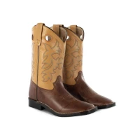 Pool's Stivali Western Bambino Square Brown/Cognac