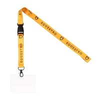 Porta badge con cordino e logo Equestro - Unica Giallo