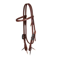 Professional's Choice Testiera Ranch con frontalino in cuoio grezzo 5/8" - Unica Oliato