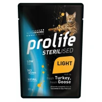 Prolife Cat UM Sterilized Buste Light Tacchino Oca 12 x 85g