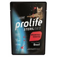 Prolife Cat Um Sterilized Buste Manzo 12 x 85g
