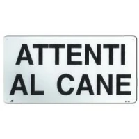 Record Targa media 'Attenti al cane' 20x10 cm