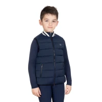 Smanicato tecnico bambino Equestro colletto in maglia