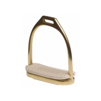 Staffe in ottone con pedane in gomma - Umbria Equitazione