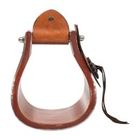 Staffe Western Pool's in legno e metallo con inserti in cuoio fatti a mano