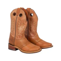 Stivaletto Western Unisex Pool's 600-30M-GR - Vitello Pieno Fiore