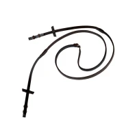 Stubben Redini in Cuoio Strette - Leather Reins Plain - Cob/Full (140 cm) Nero