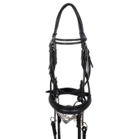 Supreme Briglia Dressage Double Round Browband in cuoio