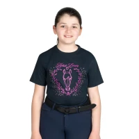 T-shirt bambina Horse Lover Equestro in cotone