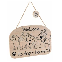 Targhetta da appendere Cane - Welcome to dog's house