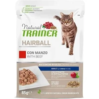 Trainer Buste Hairball Manzo 12 x 85g - Mangime Umido per Gatti
