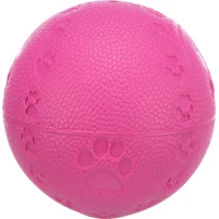 TRIXIE Palla gioco Impronte – Gomma naturale Ø6 cm (rosa)