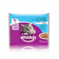 Whiskas Adult 1+ Pesce in Gelatina 4 x 100 g