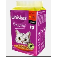 Whiskas Pranzetti Carni e Verdure 1+ Manzo/Pollo 6 x 50 g