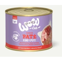 WOW Cat Manzo/Tacchino 200g - Mangime Umido per Gatti