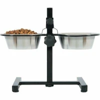 Zolux Supporto regolabile con 2 ciotole inox