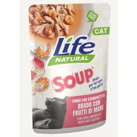 Lifepet LifeCat Soup Tonno e Gamberetti – 30 buste da 60 g