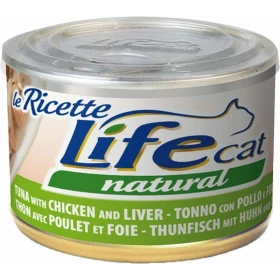 Lifepet Lifecat Ricette Tonno/Pollo/Fegatini 150 g