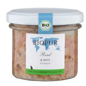 Biopur Cat Manzo/Riso 100g - Vasetto in Vetro
