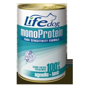 Lifepet Lifedog Mono Agnello 400 g - Cibo umido per cani