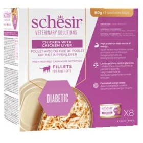 Agras Schesir Vet Line Diabetic Filetti di Pollo 8 x 80 g