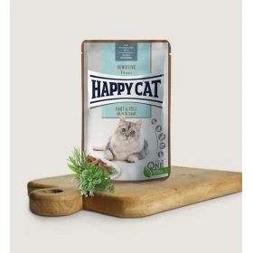 HappyCat Sensitive Care Skin & Coat - Umido per gatti 24 x 85 g