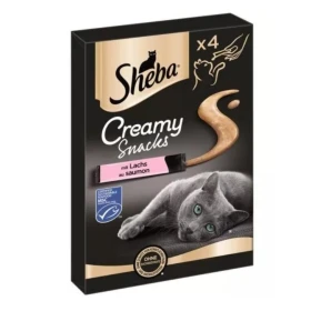 Sheba Creamy Snacks Salmone per Gatto 4 x 12 g