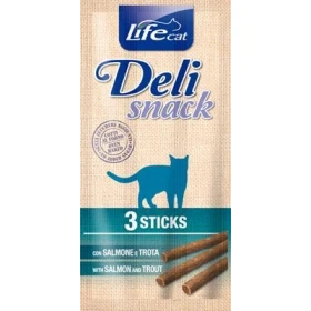 Lifepet Lifecat Snack Salmone/Trota per gatti - 3 stick x 5 g