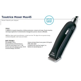 Record Tosatrice Moser Max 45 per cani